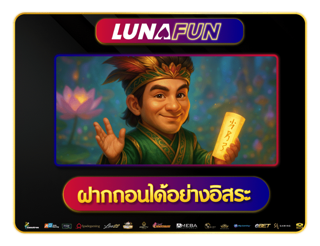 ฝากถอนได้อย่างอิสระ ไม่มีขั้นต่ำ กับเว็บใหญ่ Lunafun